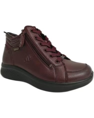 ZAPATILLAS DE PIEL CON CREMALLERA PARA MUJER G COMFORT 826R GRANATE