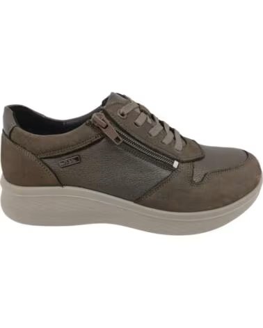 G COMFORT 819 ZAPATILLAS DE PIEL NUBUCK Y LICRA PARA MUJER GRIS