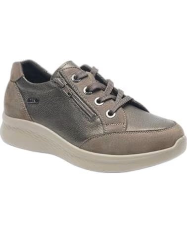 G COMFORT 819 ZAPATILLAS DE PIEL NUBUCK Y LICRA PARA MUJER GRIS