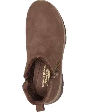 SKECHERS EASY GOING URBAN ZIP LEDER STIEFELETTEN BRAUN MARRON