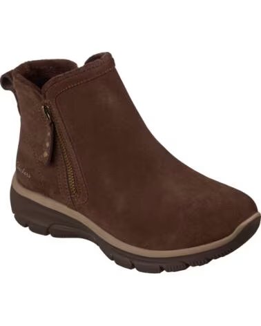 SKECHERS EASY GOING URBAN ZIP LEDER STIEFELETTEN BRAUN MARRON