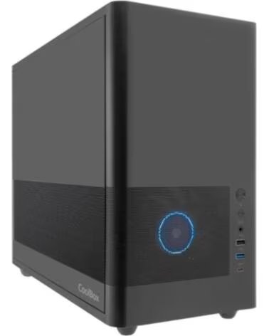 COOLBOX Caja ordenador mp2 frontal rejilla matx negro usb 3 2