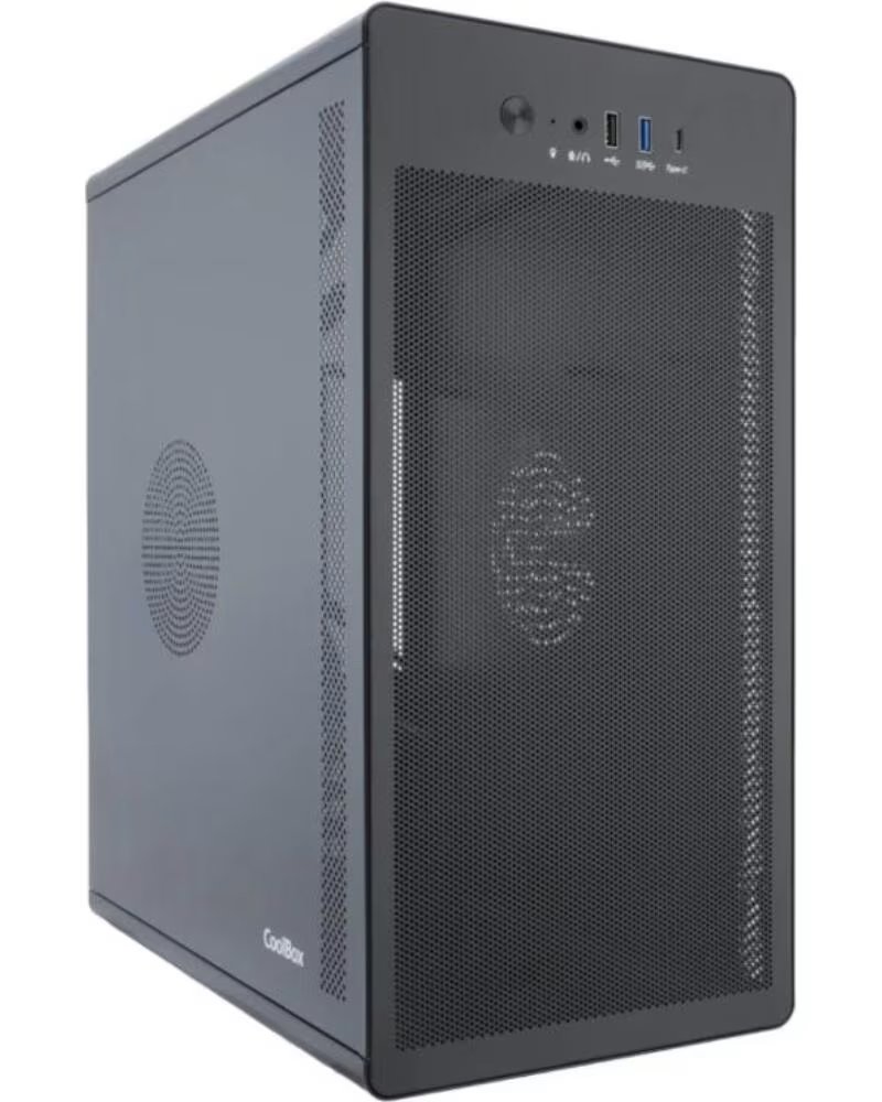 COOLBOX Caja ordenador m100 matx frontal rejilla negro usb 3 2