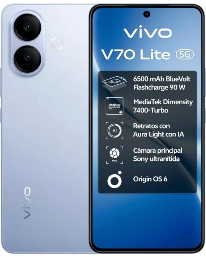 VIVO Smartphone V70 Lite 6GB- 128GB- 6 77- 5G- Azul