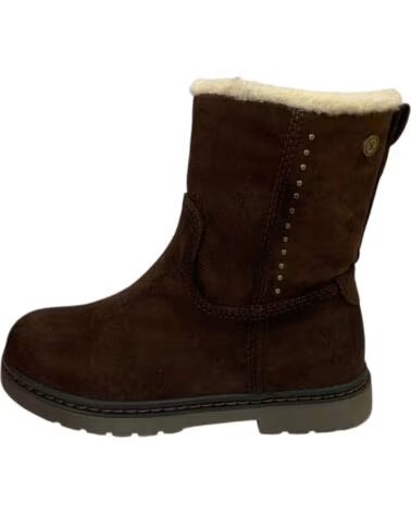XTI BOTAS DE MENINA 154148 EM CASTANHO COM PORMENORES DE TACHAS E FORRO INTERIOR MARRóN