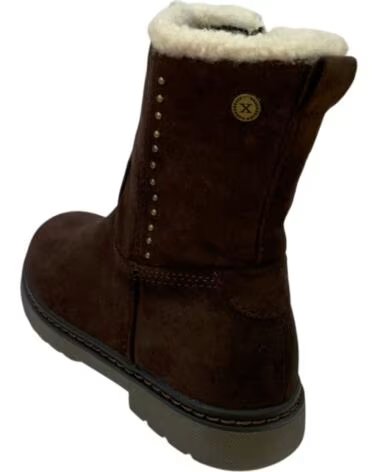 MÄDCHEN STIEFEL XTI 154148 BRAUN MIT NIETEN UND LAMMFELL-FUTTER MARRóN