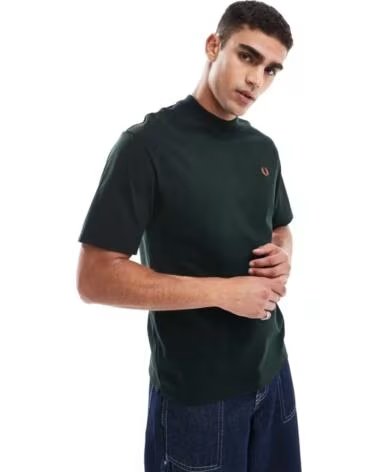 T-SHIRT RELAXED VERT FONCÉ FRED PERRY VERDE OSCURO
