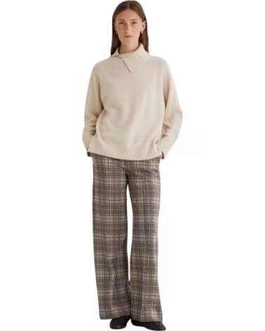 YERSE PANTALON LARGE POUR FEMME À CARREAUX MULTICOLOR
