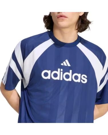 ADIDAS T-SHIRT MANCHES COURTES HOUSE OF TIRO JERSEY DARK BLUE WHITE HOMME AZUL