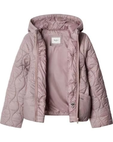 GIACCA TRAPUNTATA NINA CON CAPPUCCIO PER BAMBINA PEPE JEANS MORADO