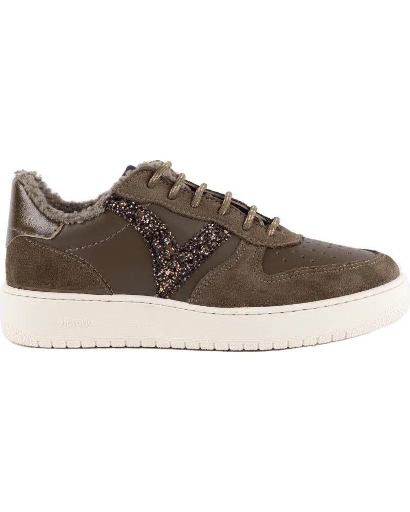 VICTORIA ZAPATILLAS MADRID GLITTER Y BORREGUITO 1258281 KAKI