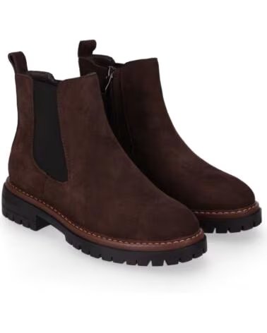 CHIKA10 SABELA 06 BOTTINES PLATES MARRON MARRON-BROWN