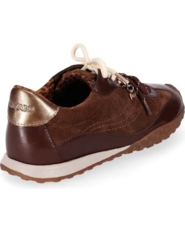 CHIKA10 VEGA 01 ZAPATILLAS DEPORTIVAS DE PIEL Y SERRAJE PARA MUJER CUERO-TAN