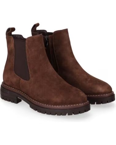 CHIKA10 SABELA 06 BOTTINES EN CROÛTE DE CUIR POUR FEMME TAN CUERO-TAN