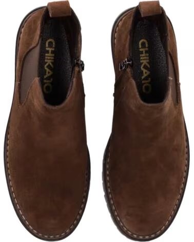 CHIKA10 SABELA 06 BOTTINES EN CROÛTE DE CUIR POUR FEMME TAN CUERO-TAN