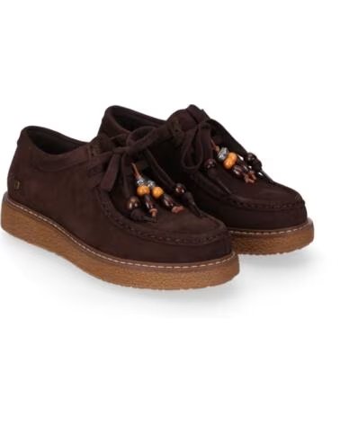 CHIKA10 MILEY 01 SAPATOS PLANOS DE MULHER EM CAMURÇA CASTANHO MARRON-BROWN