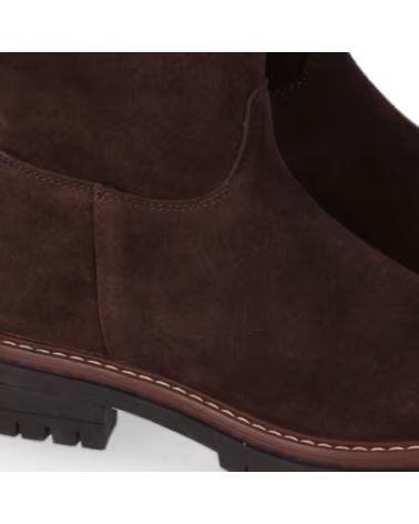 BOTTES HAUTES PLATES EN CROÛTE DE CUIR CHIKA10 SABELA 07 MARRON MARRON-BROWN