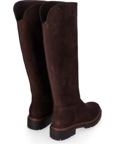 BOTTES HAUTES PLATES EN CROÛTE DE CUIR CHIKA10 SABELA 07 MARRON MARRON-BROWN