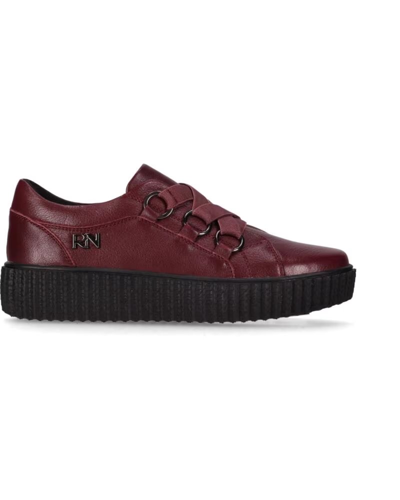 CHIKA10 RE TIPUANA 04 SAPATOS PELE MULHER RENATURE PLANO BURDEOS-BURGUNDY