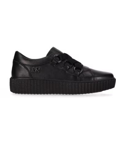 CHIKA10 RE TIPUANA 04 SAPATOS DE COURO PLANOS NEGRO-BLACK