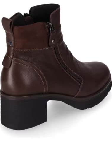 CHIKA10 RE NENUFAR BOTTINES CUIR FEMME TALON MOYEN MARRON MARRON-BROWN
