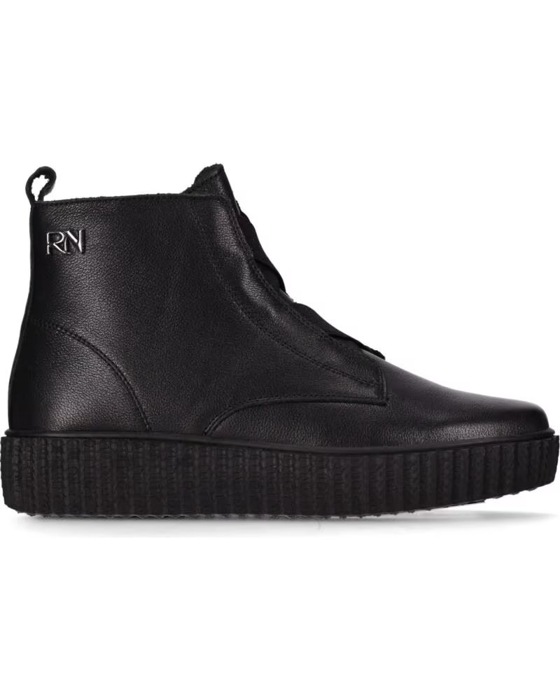 CHIKA10 RE TIPUANA 03 FLACHE LEDERSTIEFELETTEN NEGRO-BLACK