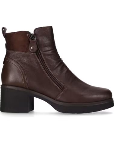 CHIKA10 RE NENUFAR BOTTINES CUIR FEMME TALON MOYEN MARRON MARRON-BROWN
