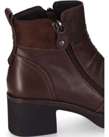 CHIKA10 RE NENUFAR BOTTINES CUIR FEMME TALON MOYEN MARRON MARRON-BROWN