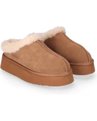 CHIKA10 SIDNEY 02 DAMENSCHUHE AUS VELOURSLEDER MIT PLATEAU CAMEL-CAMEL