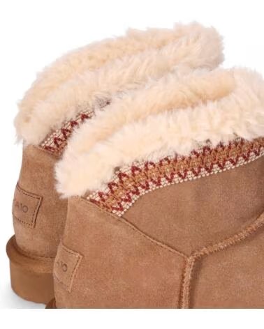 CHIKA10 DARWIN 01 BOTTINES PLATES EN CROÛTE DE CUIR FEMME CAMEL CAMEL-CAMEL