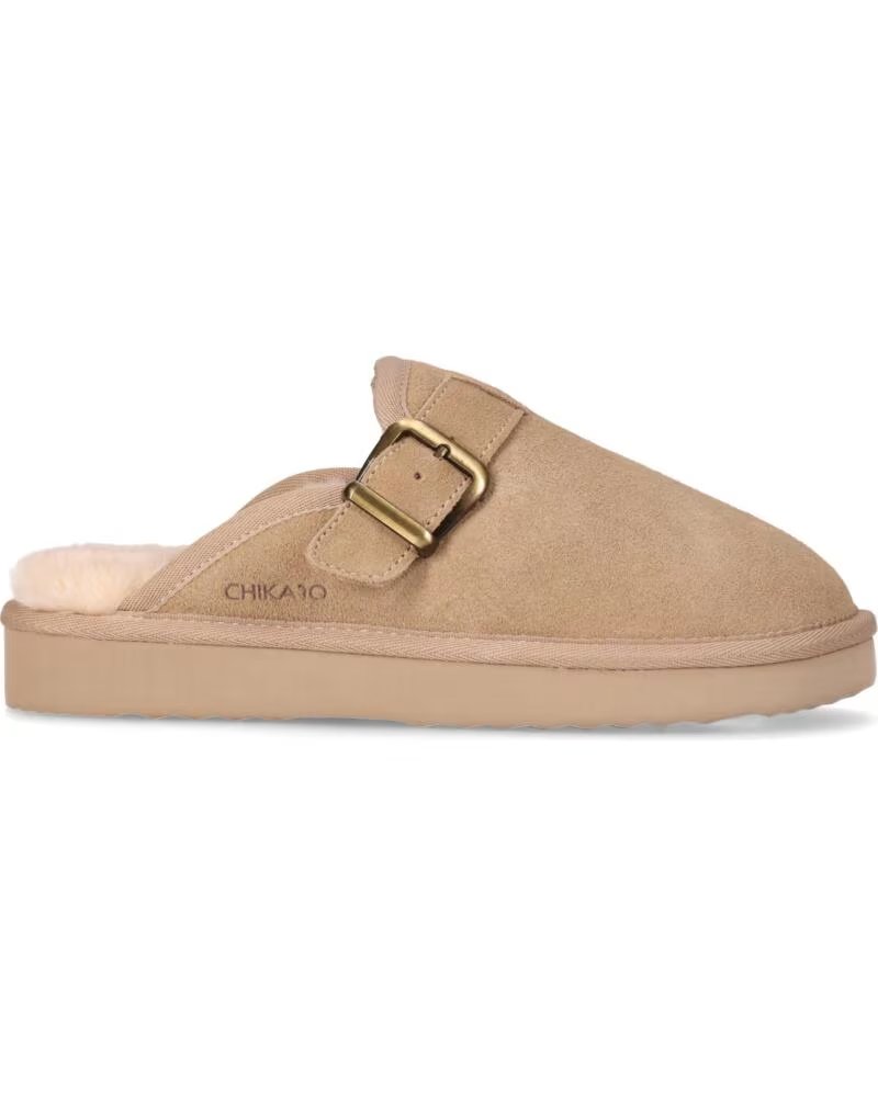 CHIKA10 DARWIN 02 SAPATOS FEMININOS CAMURÇA PLANO BEGE BEIG-BEIGE