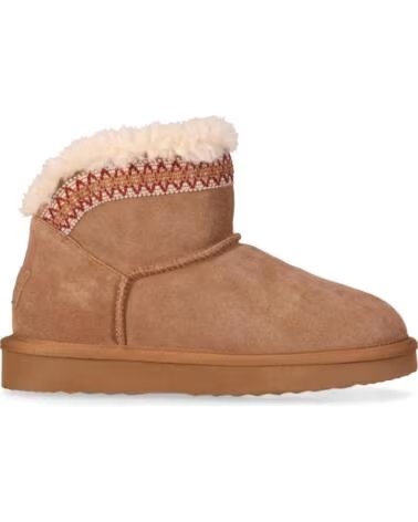 CHIKA10 DARWIN 01 BOTTINES PLATES EN CROÛTE DE CUIR FEMME CAMEL CAMEL-CAMEL
