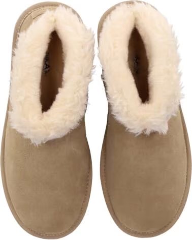 CHIKA10 DARWIN 01 BOTTINES CROUTE DE CUIR FEMME PLATES BEIGES BEIG-BEIGE