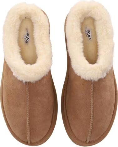 CHIKA10 SIDNEY 02 DAMENSCHUHE AUS VELOURSLEDER MIT PLATEAU CAMEL-CAMEL