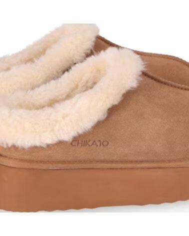 CHIKA10 SIDNEY 02 DAMENSCHUHE AUS VELOURSLEDER MIT PLATEAU CAMEL-CAMEL