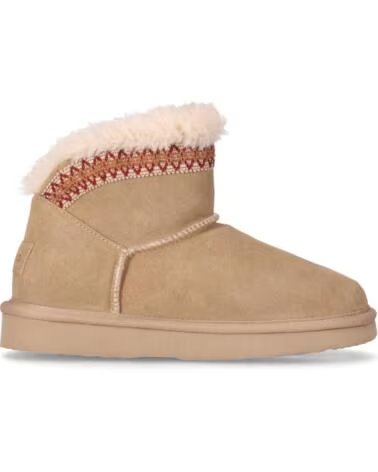 CHIKA10 DARWIN 01 BOTTINES CROUTE DE CUIR FEMME PLATES BEIGES BEIG-BEIGE