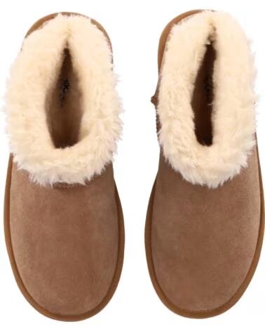 CHIKA10 DARWIN 01 BOTTINES PLATES EN CROÛTE DE CUIR FEMME CAMEL CAMEL-CAMEL