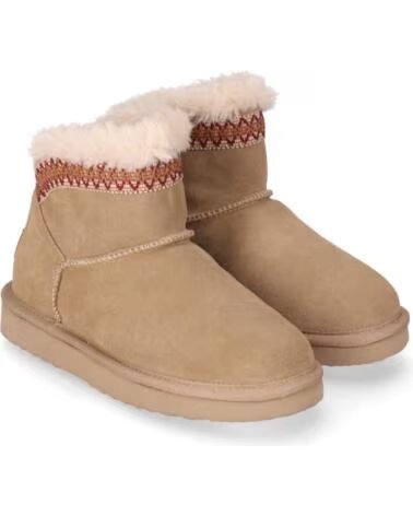 CHIKA10 DARWIN 01 BOTTINES CROUTE DE CUIR FEMME PLATES BEIGES BEIG-BEIGE