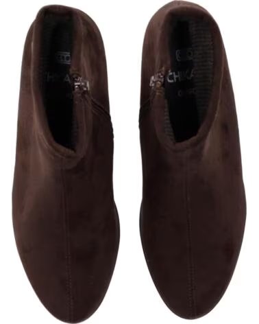 CHIKA10 BOTINES PIEL CUÑA ALTA ST AZULADO 04 MARRÓN MARRON-BROWN