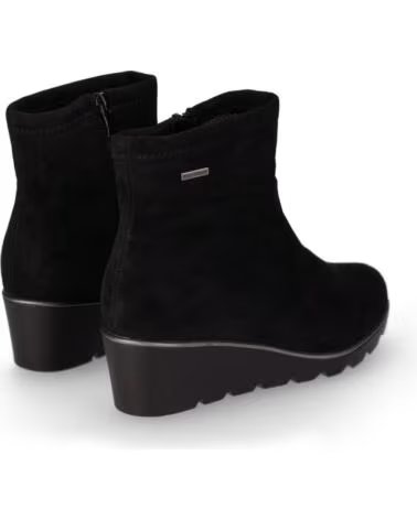 CHIKA10 STIVALETTI IN PELLE CON ZEPPA ALTA DA DONNA ST AZULADO 04 NEGRO-BLACK