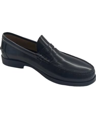 CHIKA10 ST JEY 01 SAPATOS COURO HOMEM PLANO PRETO NEGRO-BLACK