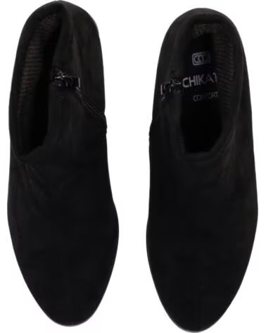 CHIKA10 STIVALETTI IN PELLE CON ZEPPA ALTA DA DONNA ST AZULADO 04 NEGRO-BLACK
