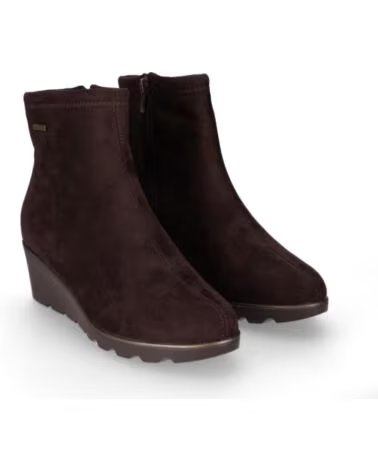 CHIKA10 BOTINES PIEL CUÑA ALTA ST AZULADO 04 MARRÓN MARRON-BROWN
