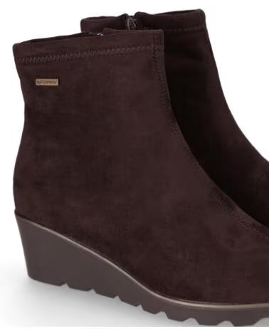 CHIKA10 BOTINES PIEL CUÑA ALTA ST AZULADO 04 MARRÓN MARRON-BROWN