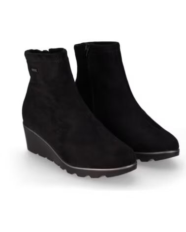 CHIKA10 STIVALETTI IN PELLE CON ZEPPA ALTA DA DONNA ST AZULADO 04 NEGRO-BLACK