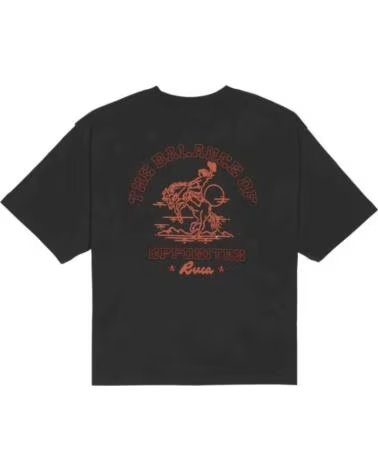 RVCA CAMISETA DE MUJER ROUGHSTOCK OVERSIZED SS PIRATE BLACK