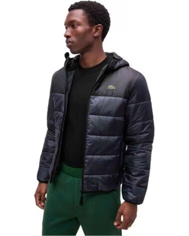 LACOSTE CHAQUETA LIGHTWEIGHT COLORBLOCK PUFFED JACKET BLACK-GRAPHITE