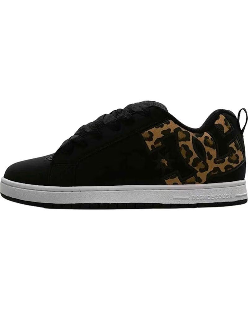 DC SHOES BASKETS COURT GRAFFIK CHEETAH BLACK
