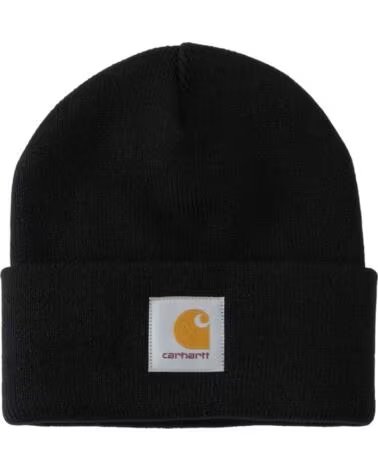 CARHARTT WIP BONNET HIVER SHORT WATCH HAT BLACK