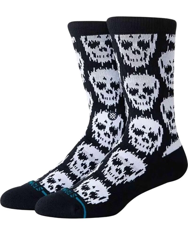 STANCE CALCETIN STATIC SKULL CREW BLACK